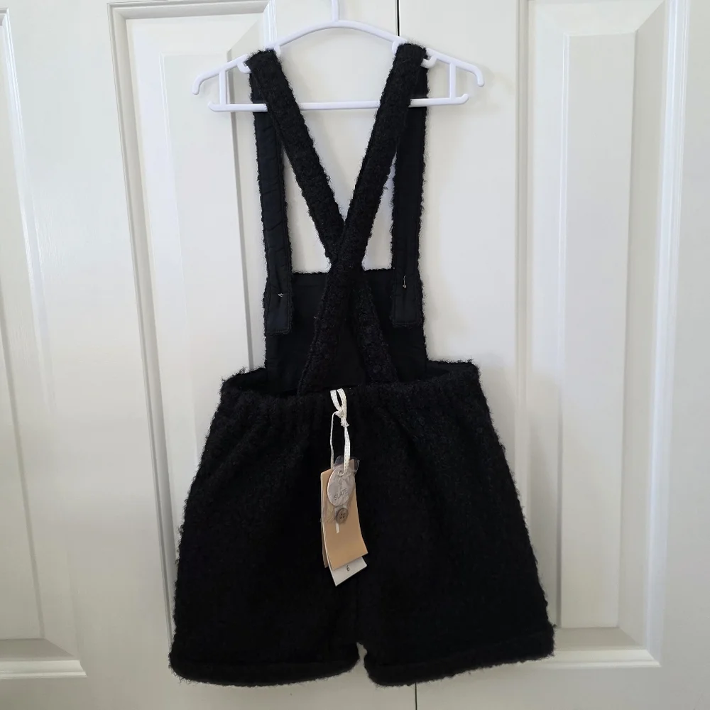 Pastel Collection Black Sherpa Shortall